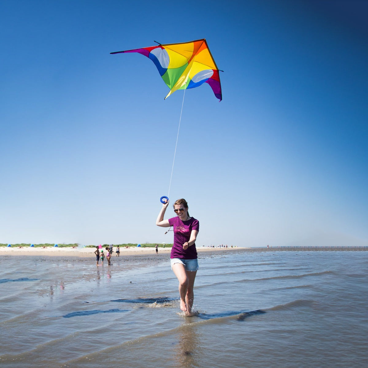 Kinderdrachen Einleiner Drachen HQ Delta Rainbow 3 m Flugdrache