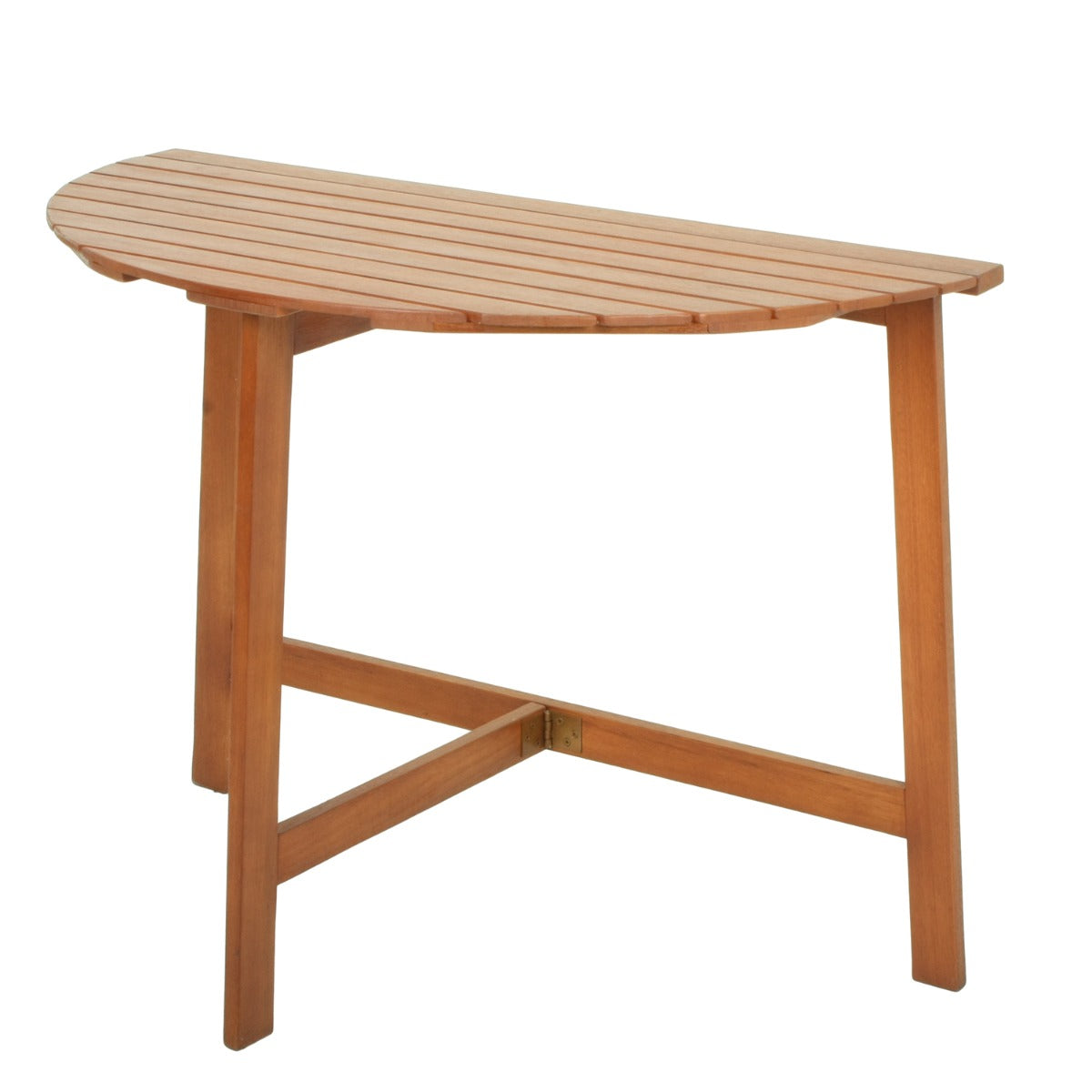 Garden Pleasure Klapptisch Compton Halbrunder Gartentisch Holz aus FSC Eukalyptus , 100x50x74cm, Holztisch Garten platzsparend & ökologisch, ideal für Balkon & Garten