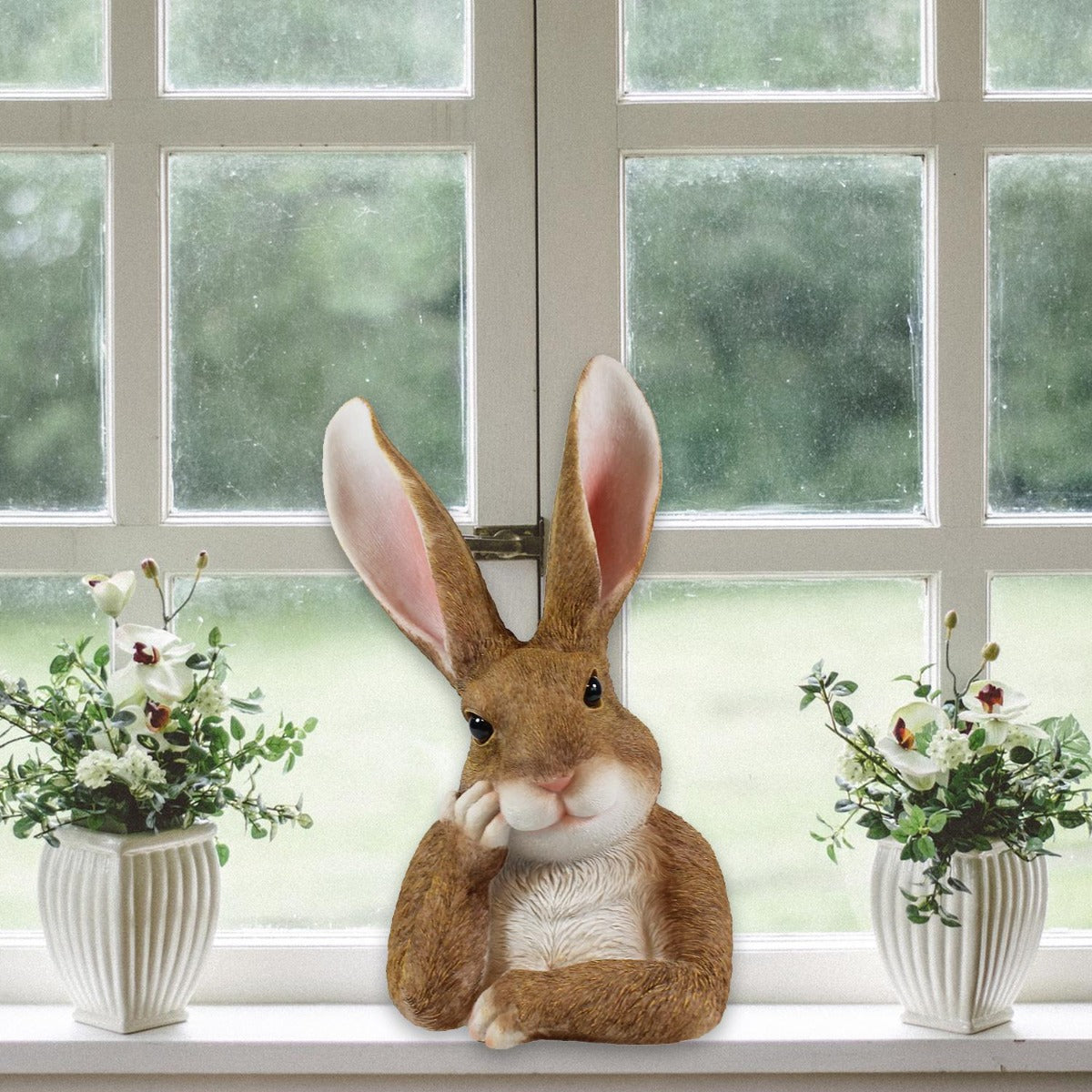 Osterhasen Büste Hasen Figur Hase "Theo nachdenklich" große Osterhasen Deko