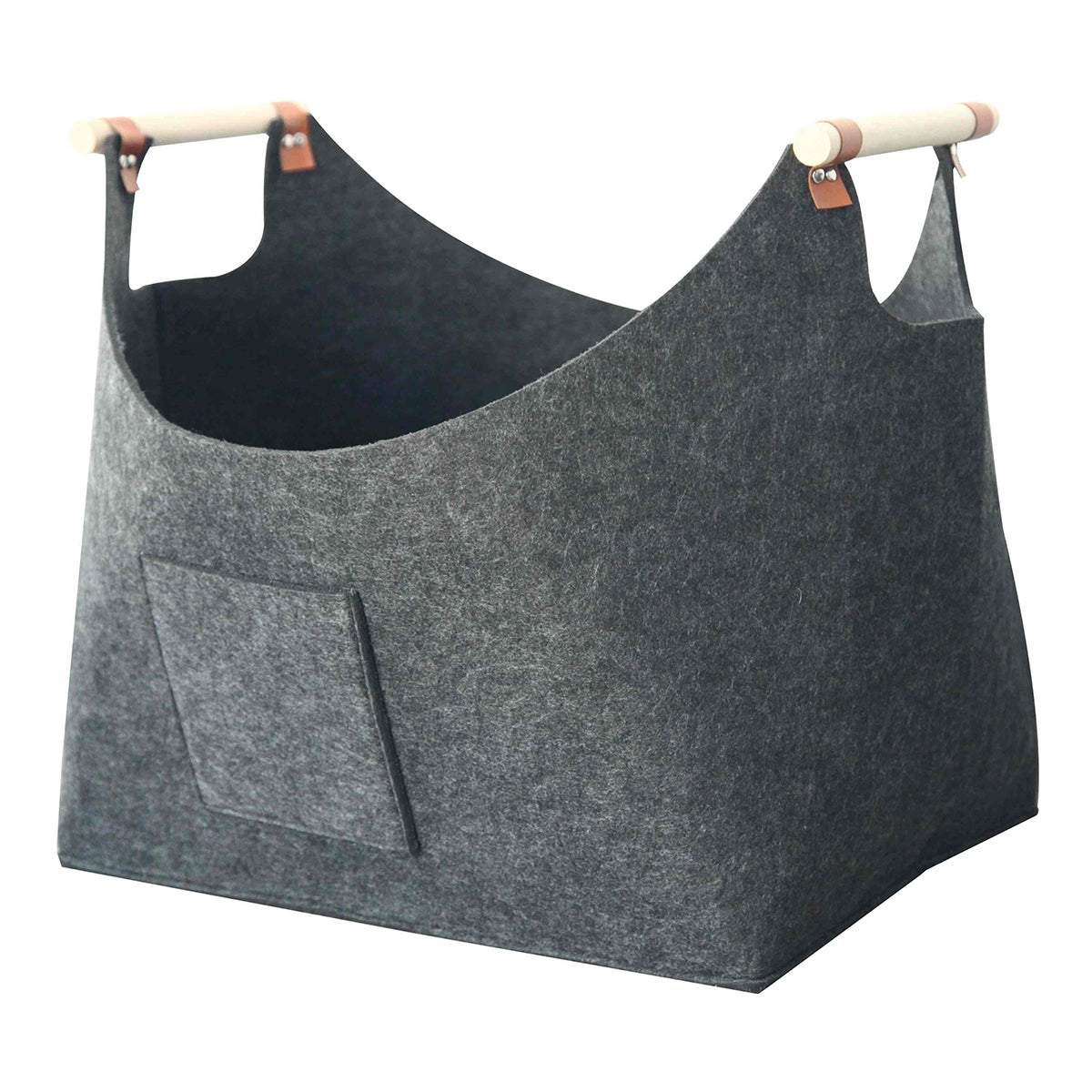 Filztasche groß Filzkorb grau Filztasche Shopper 45x35x27 cm