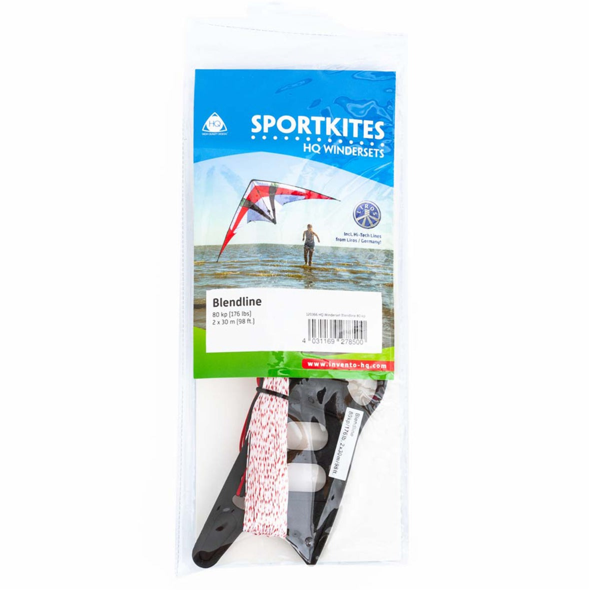 Drachenschnur Drachenleine HQ Winderset Liros Blendline 80 Kp / 2 x 30 m