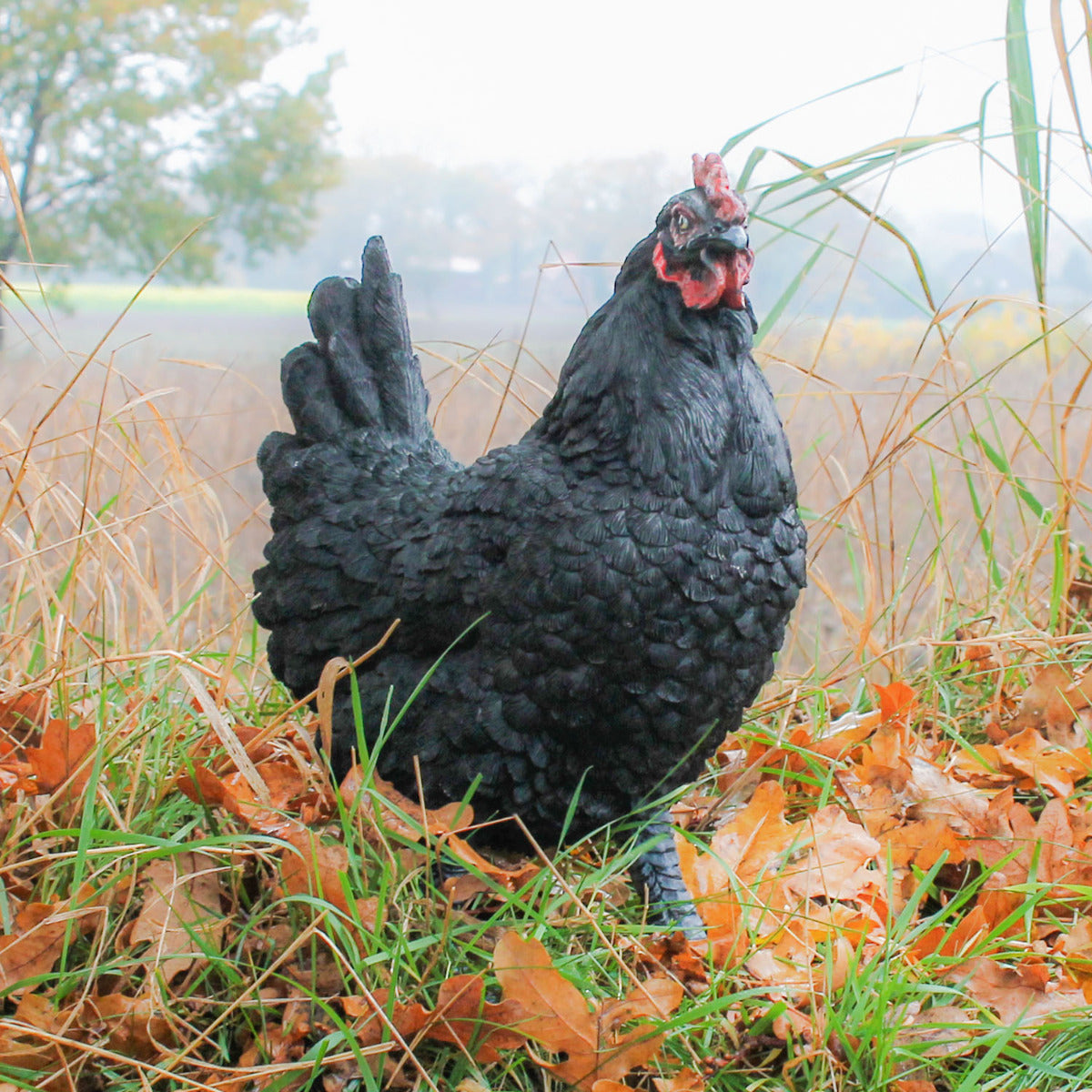 Gartendeko Huhn Figur Schwarz 35cm stehend Deko Hühner Deko Hennen