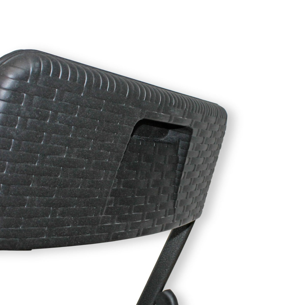 Balkonset Rattan Optik Tisch 2 Stühle Balkonmöbel Terrassenmöbel platzsparend schwarz