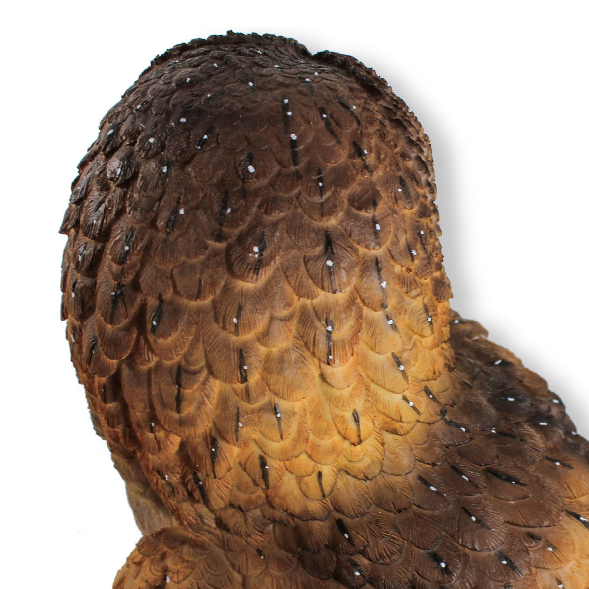 Eulen Figur auf Stamm sitzend Uhu Eule Deko Vogel