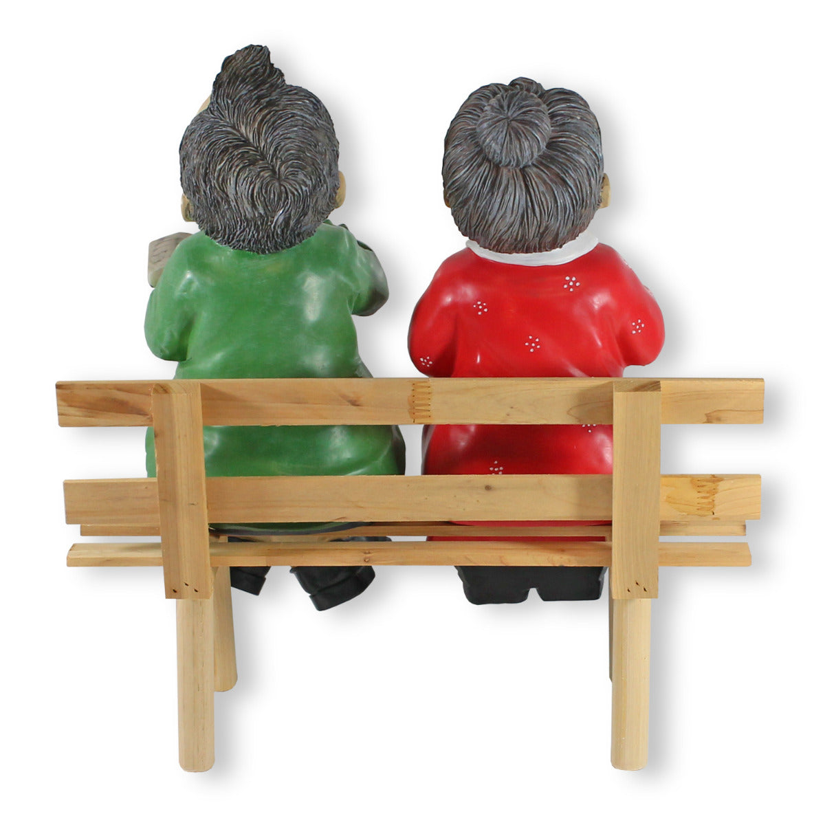 Gartenfigur Oma und Opa auf Bank Oma und Opa Figuren für den Garten