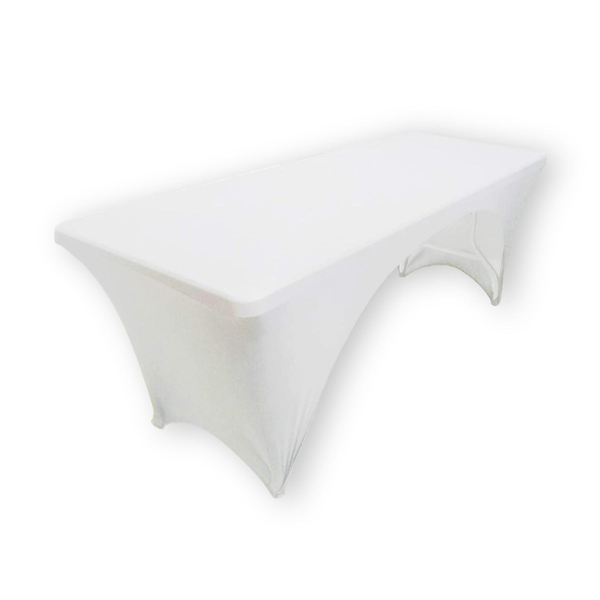 Husse für Koffer-Klapptisch Biertisch Tisch Überzug weiß 182x75x74 cm bügelfreie Strech Husse