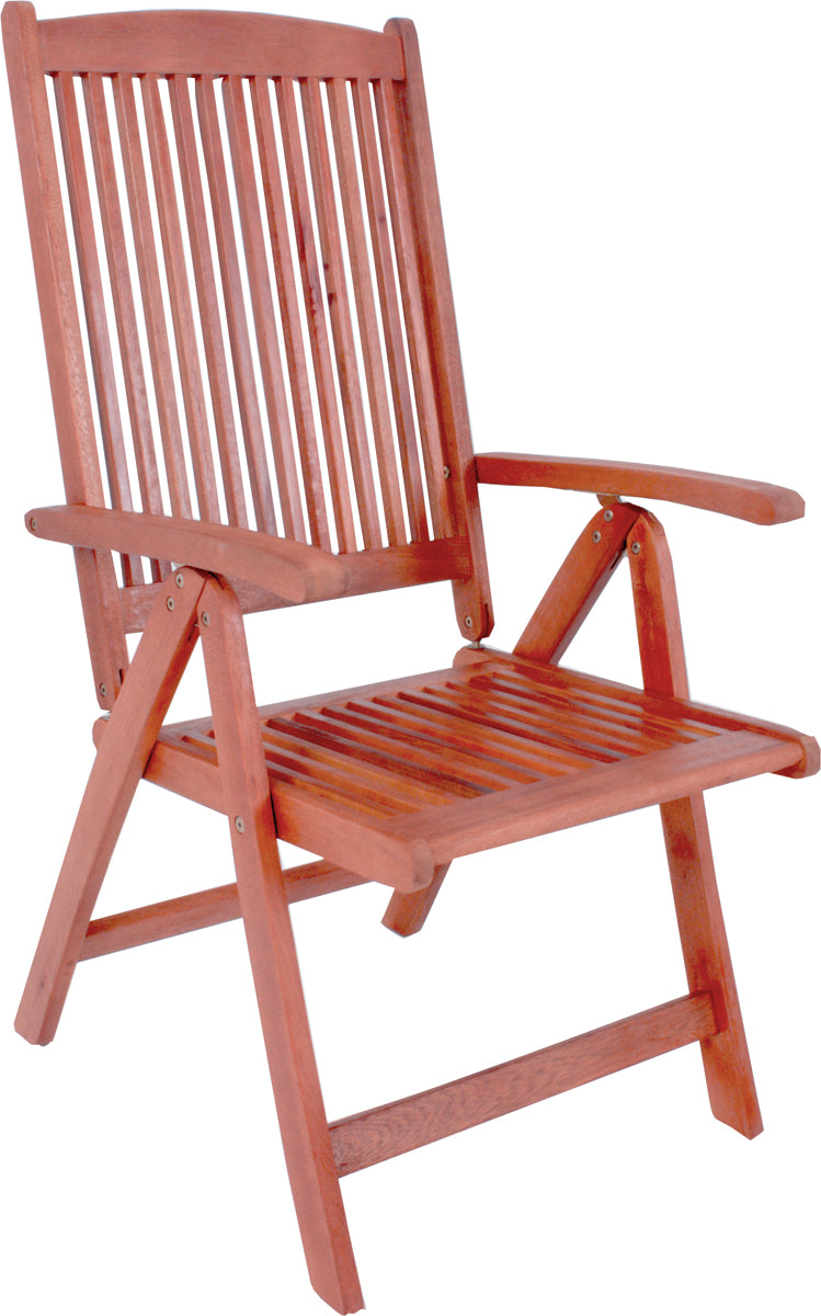 Gartenstuhl Holzstuhl Hochlehner STOCKHOLM verstellbar klappbar Eukalyptus FSC 100%