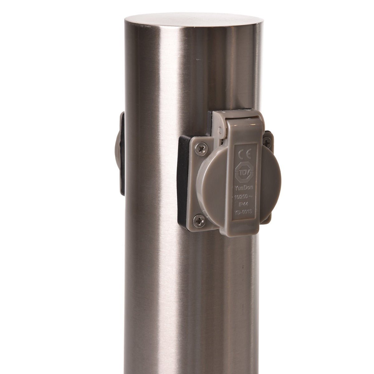 2-fach Außensteckdose aus Edelstahl 230V Gartensteckdose IP44 für Außenbereiche