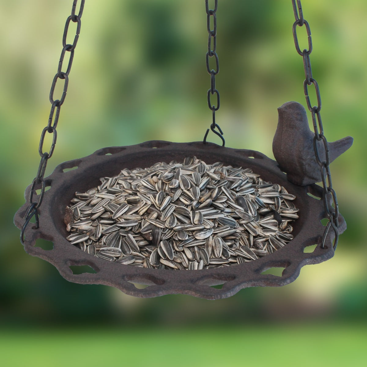 Vogeltränke Gusseisen Vogelbad Garten Vogelbecken hängend