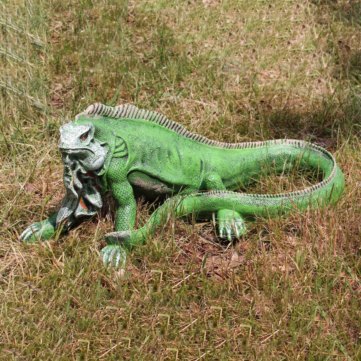 Dekofigur Tierfigur Leguan 52 cm grün Echse Reptilien Gartenfigur exotische Dekoration lebensecht