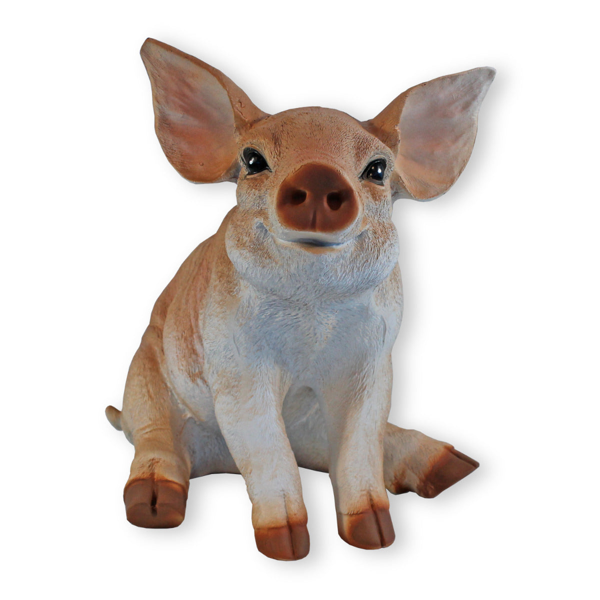 Schwein Figur sitzend Deko Schwein Garten Bauernhof Tierfigur Gartenfigur Schweinchen