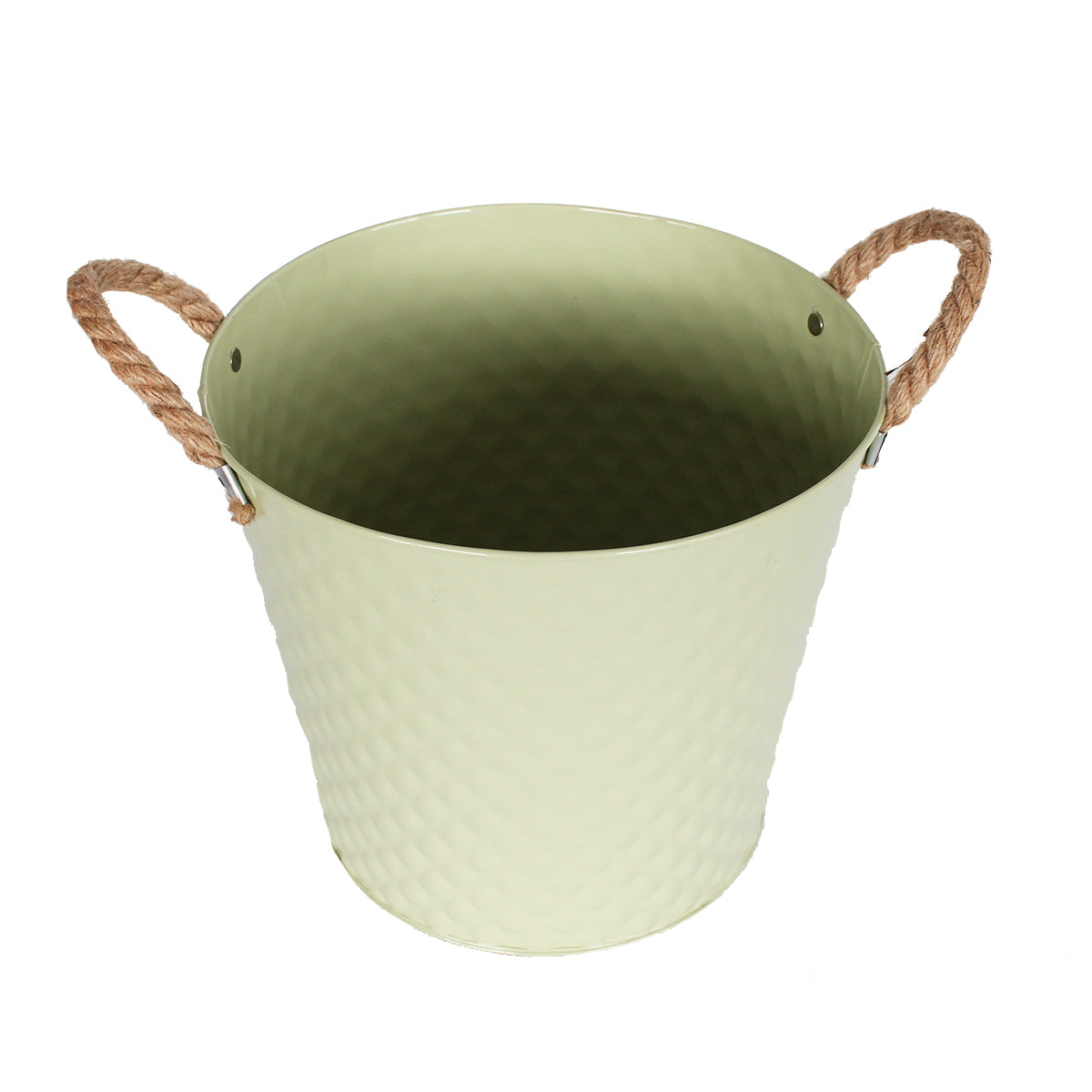 Pflanztopf Pflanzgefäß Zinktopf Diamond Grün 22cm Ø Blumentopf Metall Übertopf