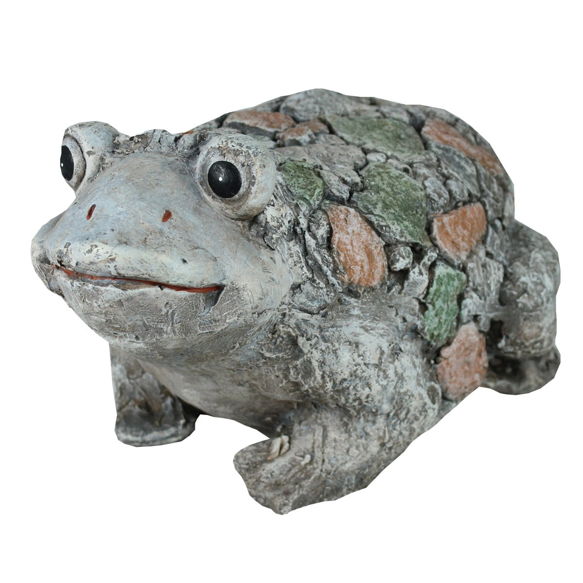 Frosch Figur in Stein Optik Gartenfigur Frosch Deko Tierfigur
