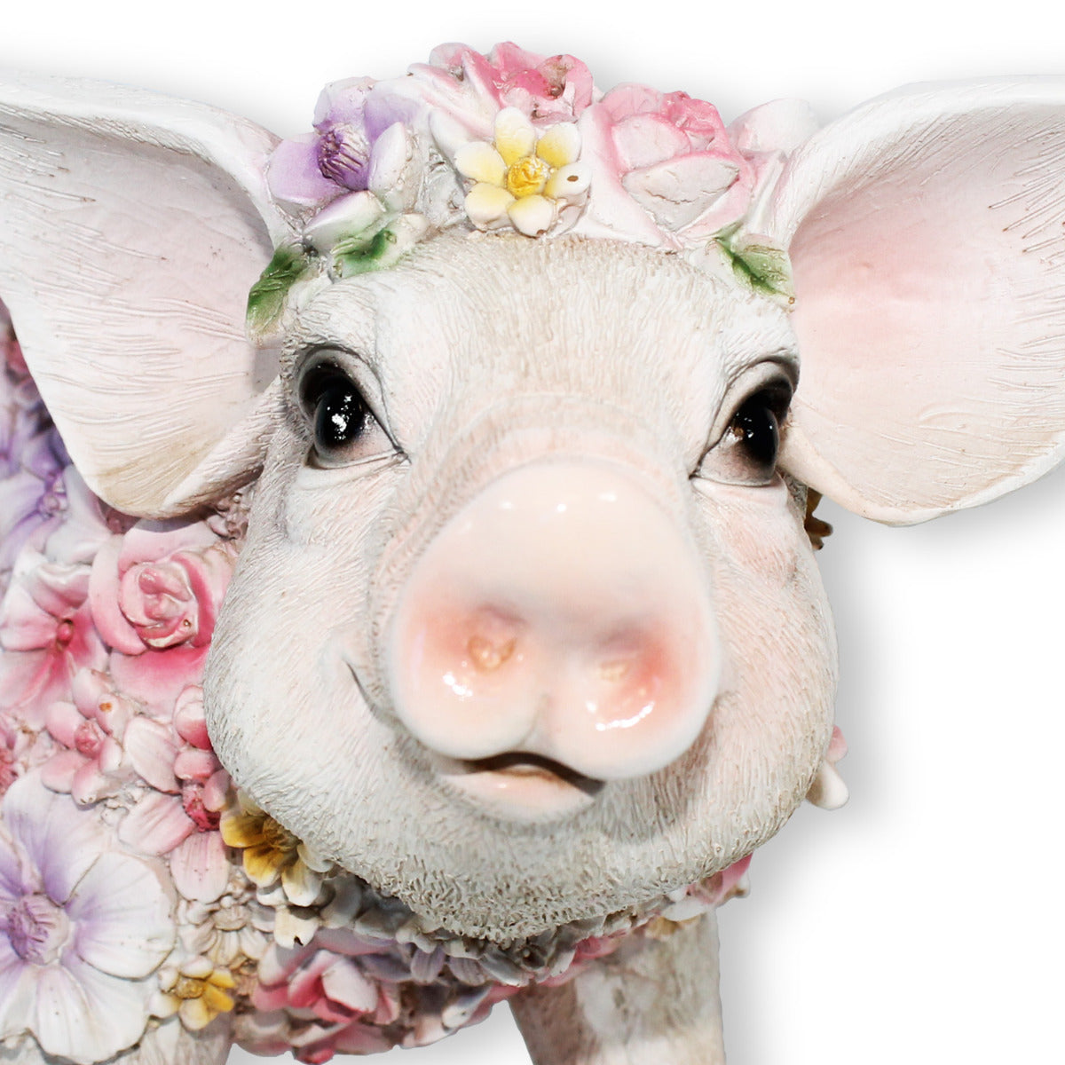 Schweine Figur stehend Blumenschwein Deko Ferkel stehend Deko Schwein