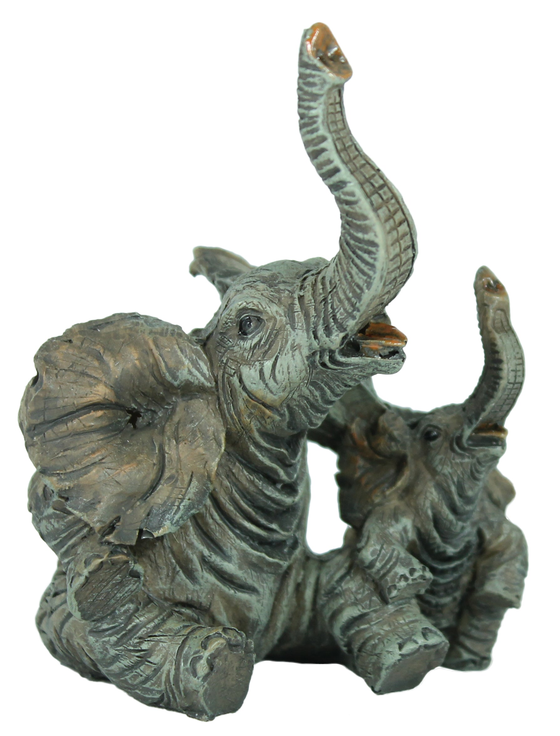 Dekofigur 5er Set Elefant Elefantenfamilie Glücks-Elefant Garten Dekoration