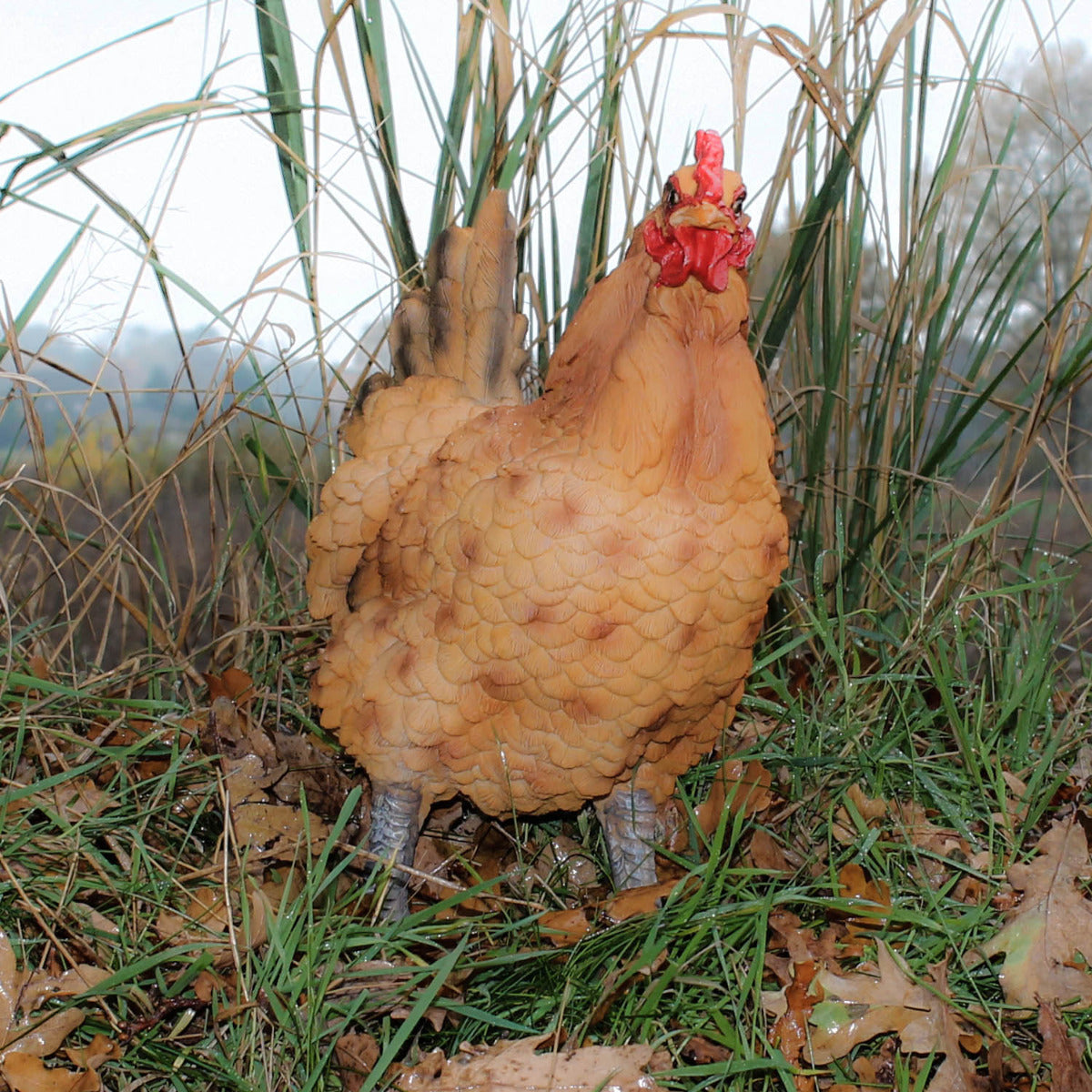 Gartendeko Huhn Figur Braun 35cm stehend Deko Hühner Deko Hennen