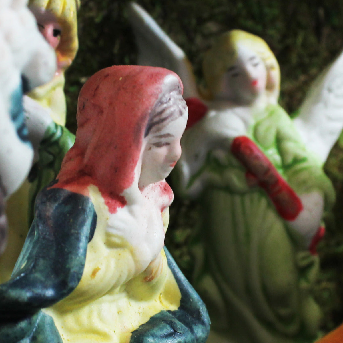 Weihnachtskrippe mit Krippenfiguren Krippe Weihnachten Holz