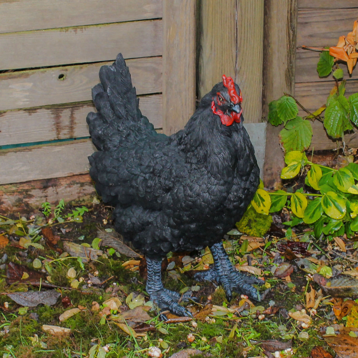 Gartendeko Huhn Figur Schwarz 35cm stehend Deko Hühner Deko Hennen