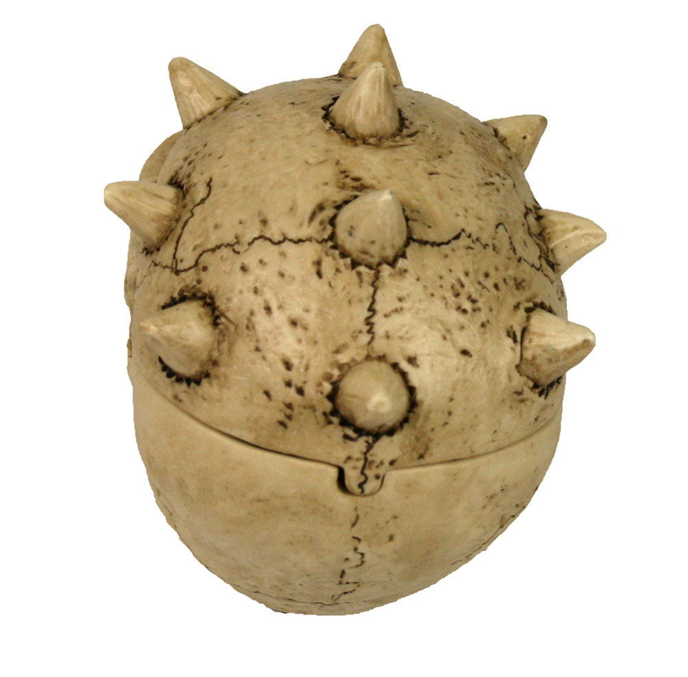 Dekofigur Totenschädel mit Stacheln Totenkopf Schädel Dekoration