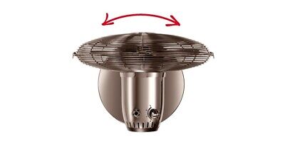 Tischventilator Tisch Ventilator Retro 35 cm Edelstahl Anthrazit Windmaschine Venti schwenkbar