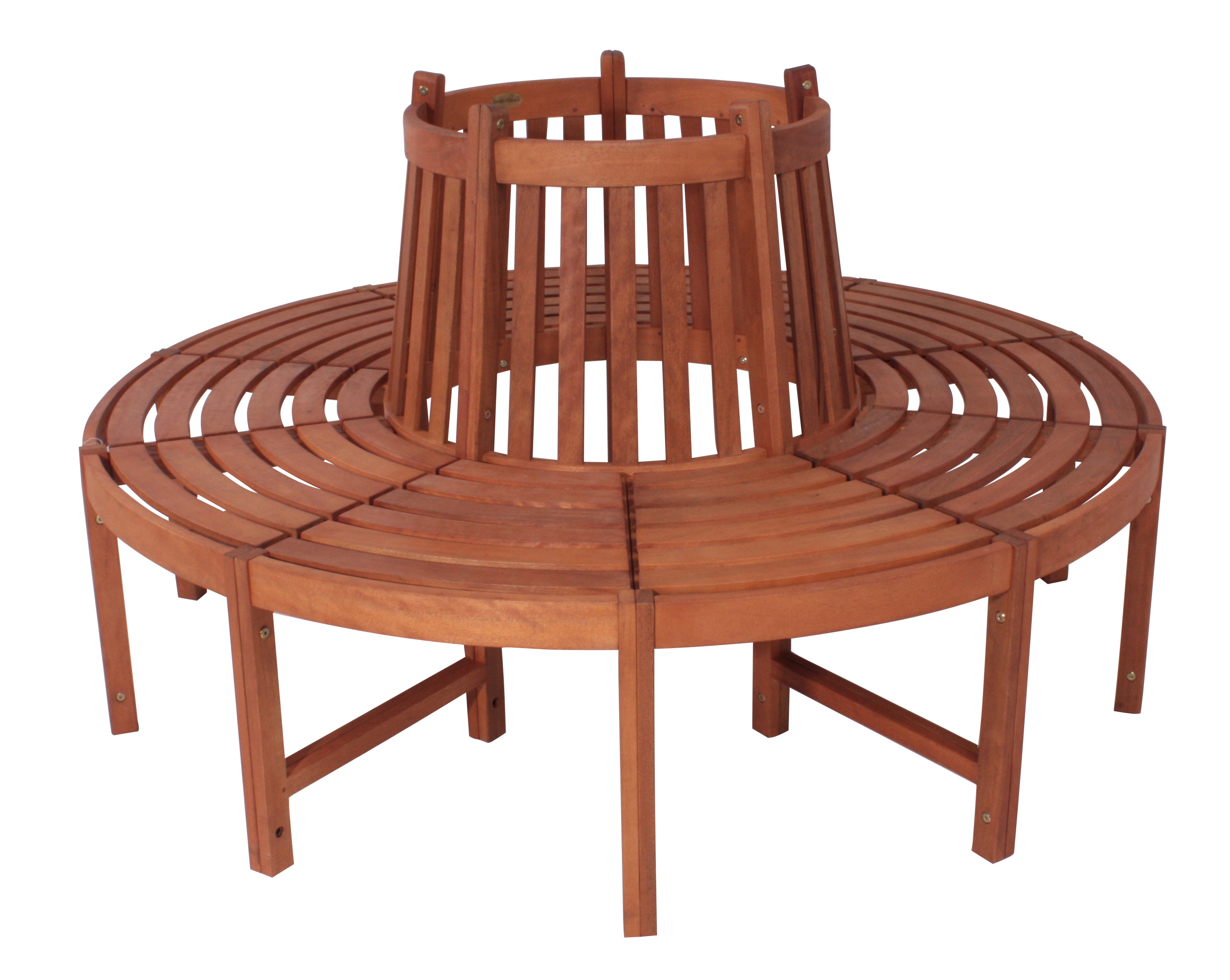 Baumbank Gartenbank FONTANA 5-Sitzer rund Sitzbank Holz Eukalyptus FSC 100%