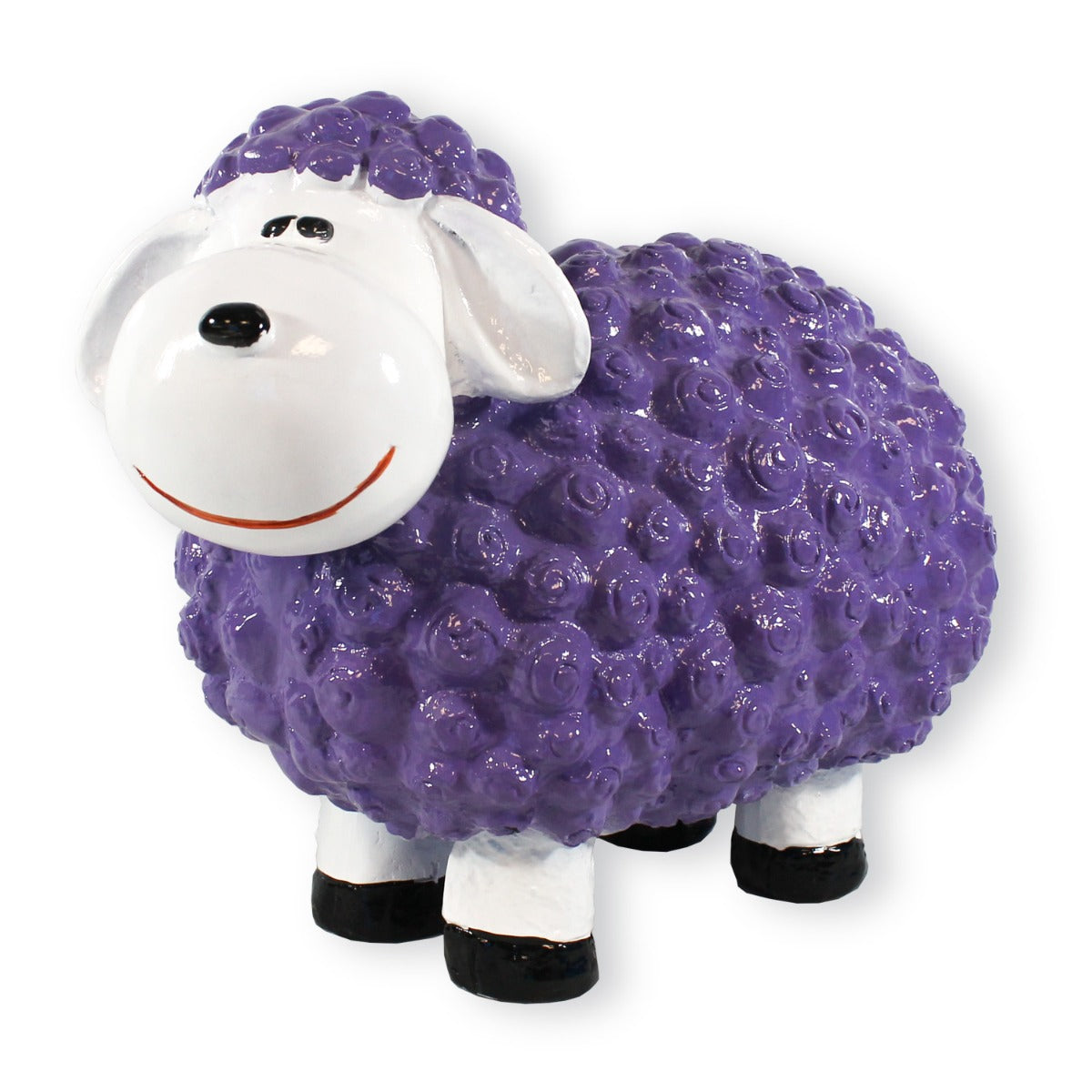 Buntes Deko Schaf "Helma" lila Gartenfigur Schaf Dekofigur Schaf lustige Schafe
