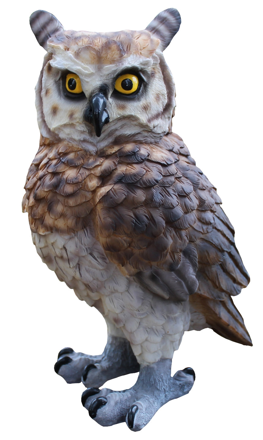 Dekofigur Eule Uhu Greifvogel Gartenfigur Tierfigur Gartendekoration Vogeldeko
