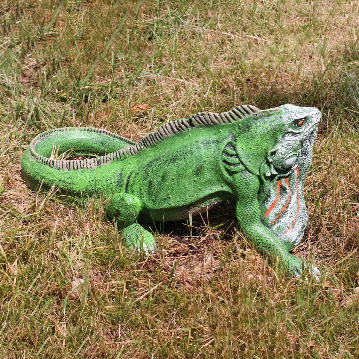 Dekofigur Tierfigur Leguan 52 cm grün Echse Reptilien Gartenfigur exotische Dekoration lebensecht