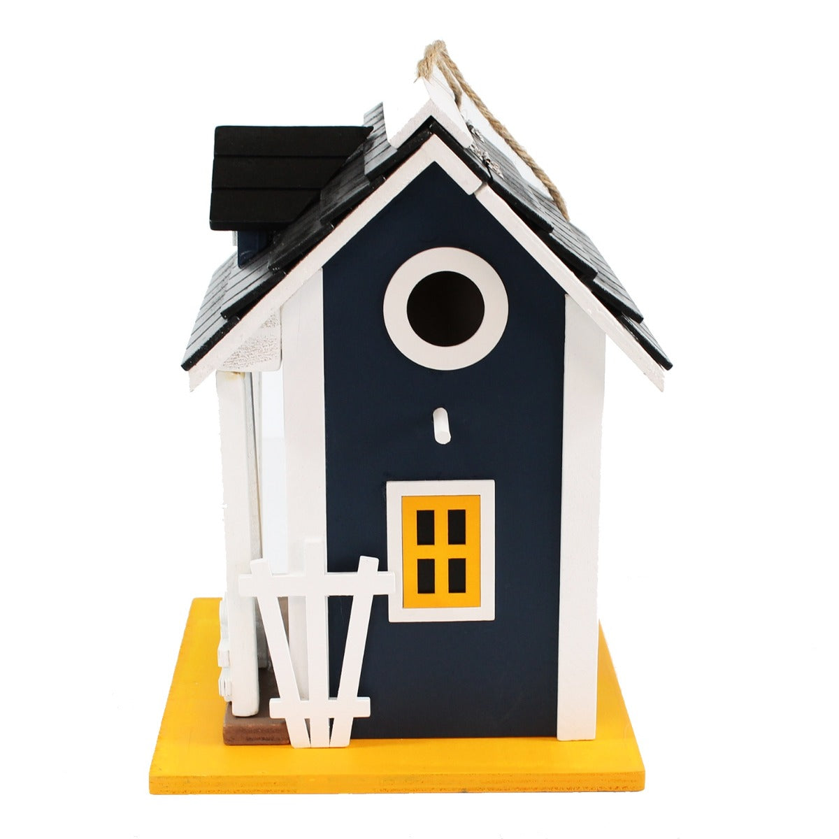 Nistkasten Villa Kunterbunt in blau | Vogelhaus Holz Vogelhaus zum Aufhängen Vogelnistkasten für Meisen & Wildvögel | Fördert Geschütztes Brüten