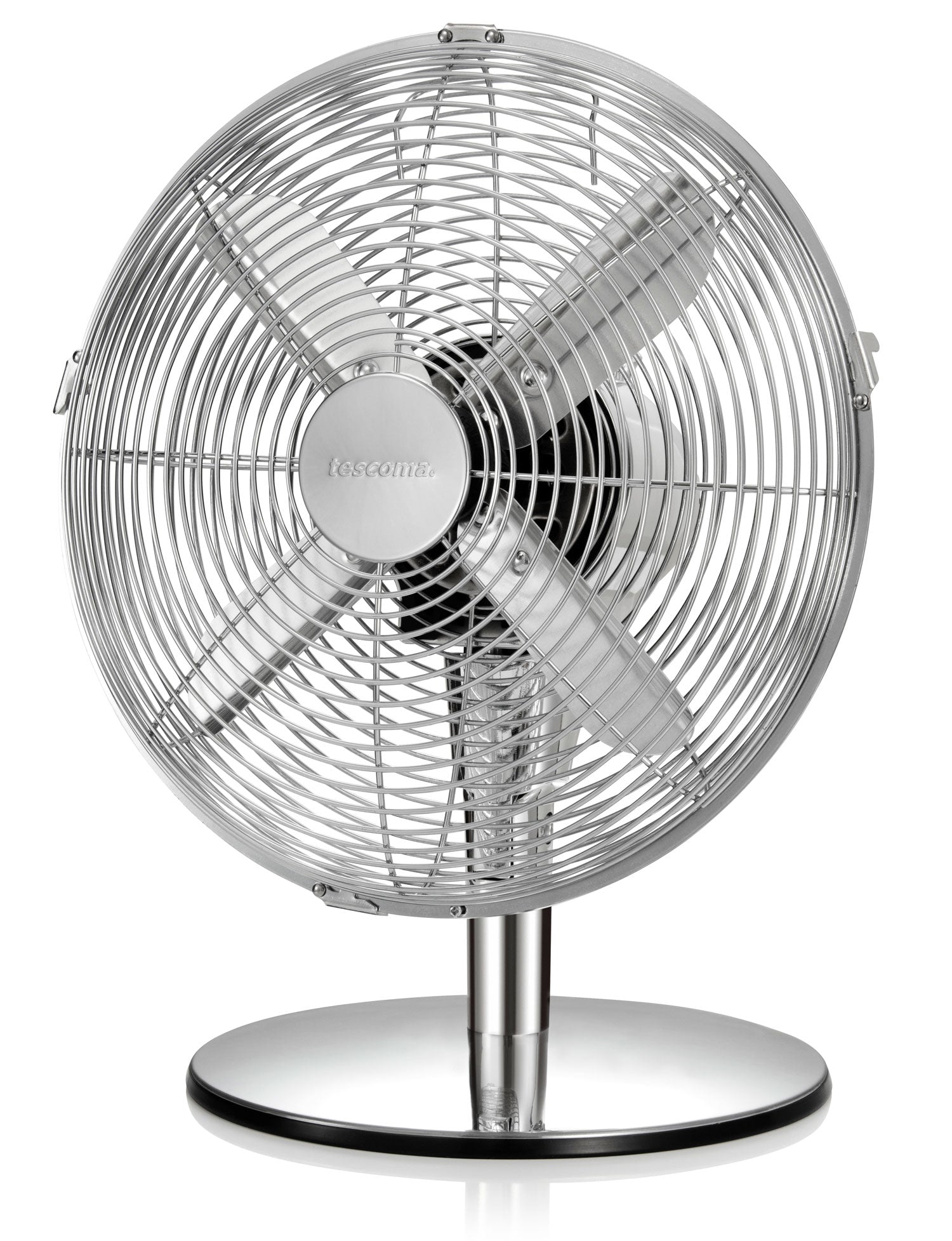 Tischventilator Tisch Ventilator Retro 35 cm Edelstahl Chrom Windmaschine Venti schwenkbar