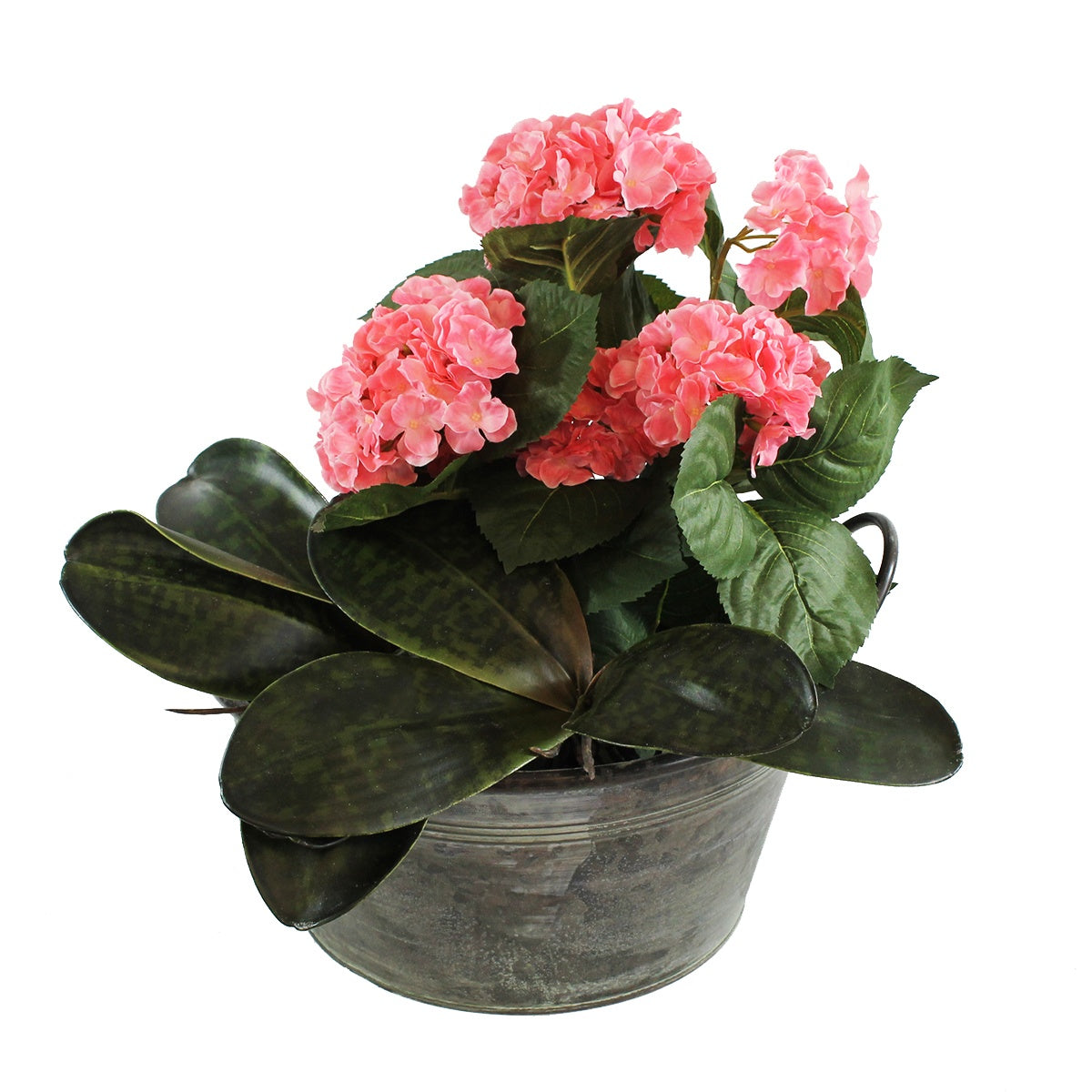 Pflanztopf Pflanzgefäß Zinktopf Old Green 28cm Ø Rund Blumentopf Metall Übertopf