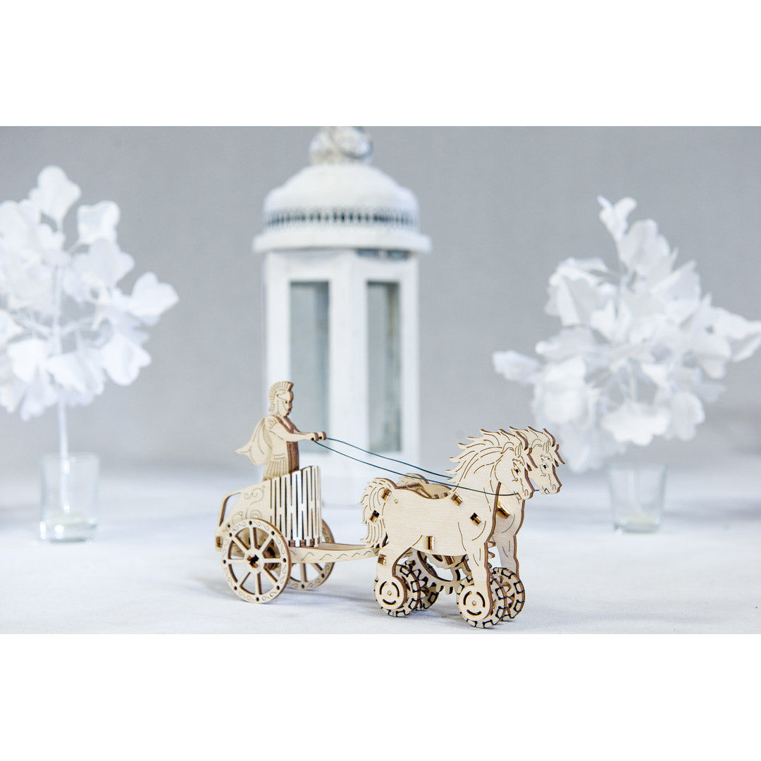 Woodencity Roman chariot Streitwagen Holzmodell Bausatz Dekoration