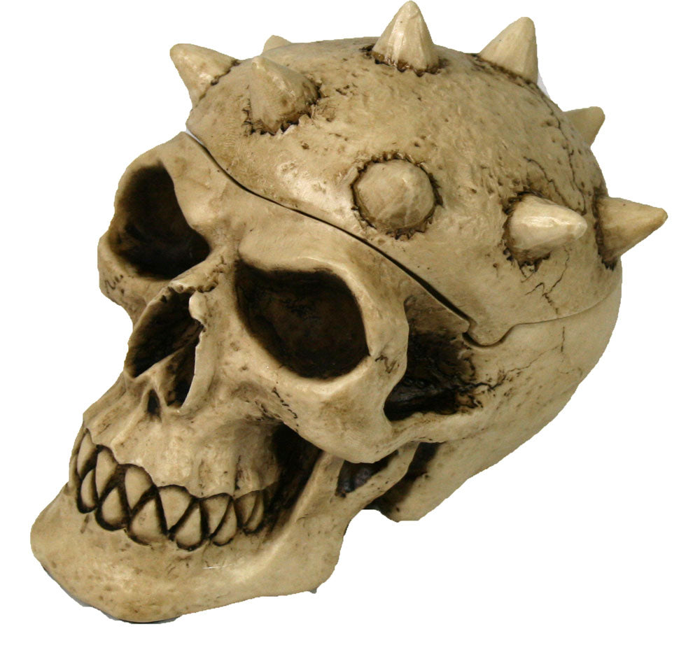 Dekofigur Totenschädel mit Stacheln Totenkopf Schädel Dekoration