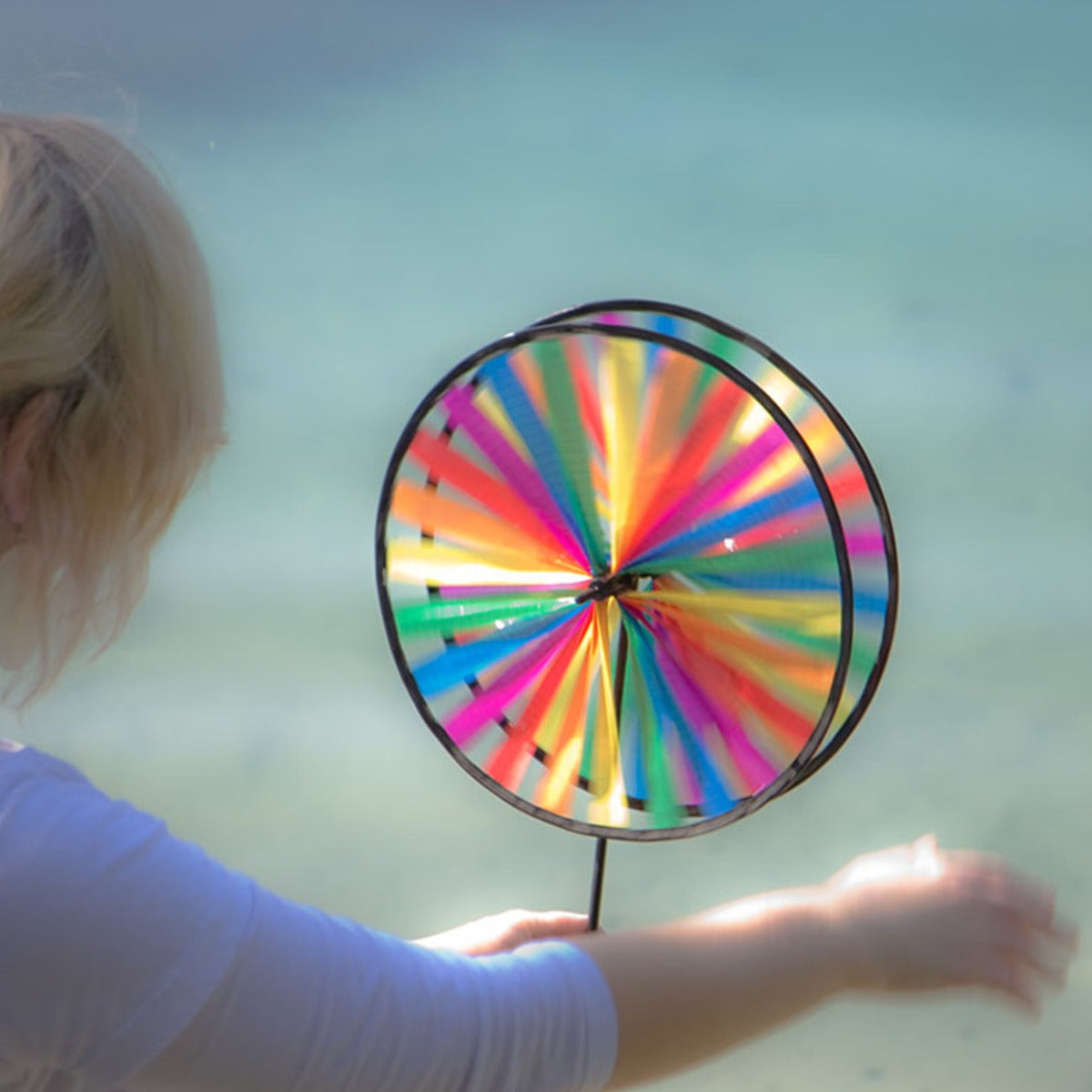 Windspiel Doppel Windrad HQ Magic Wheel Duett Windmühle Windräder