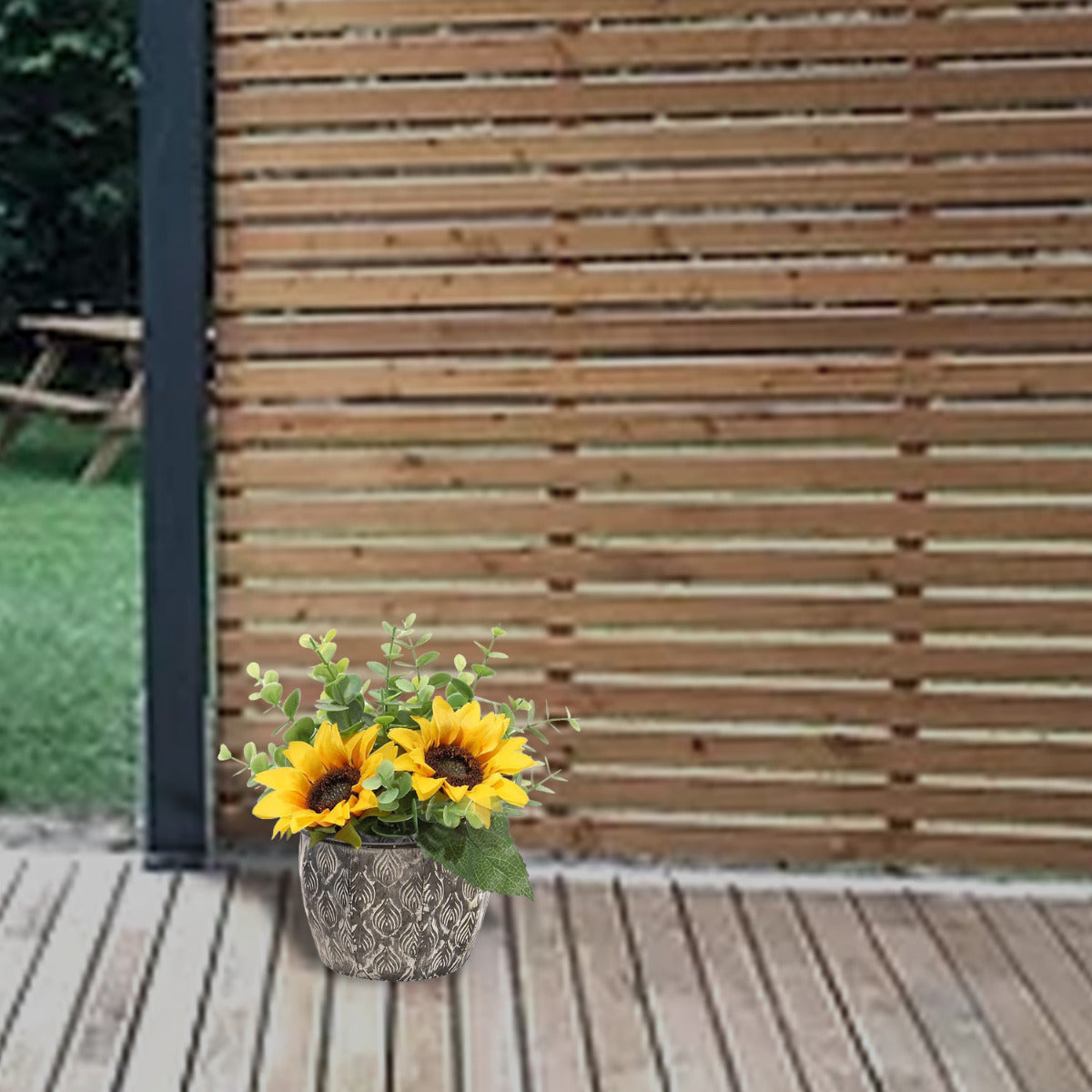 Pflanztopf Pflanzgefäß Zinktopf Ovum Pot Old Grey 30cm Rund Blumentopf Metall Übertopf