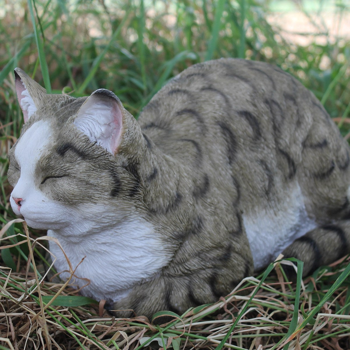 Deko Katze lebensecht Katzenfigur Emma Gartenfigur Katze