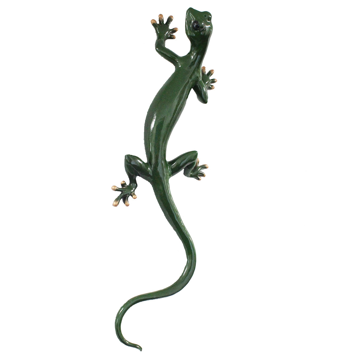 Deko Salamander XL Figur grüne Echse Wandfigur Salamander Reptil Figur