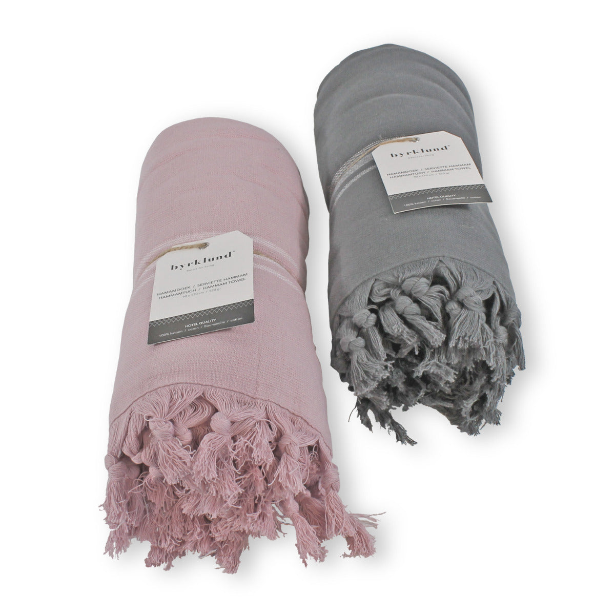 BYRKLUND Hamamtuch 170x90 Rosa Saunatuch Badetuch