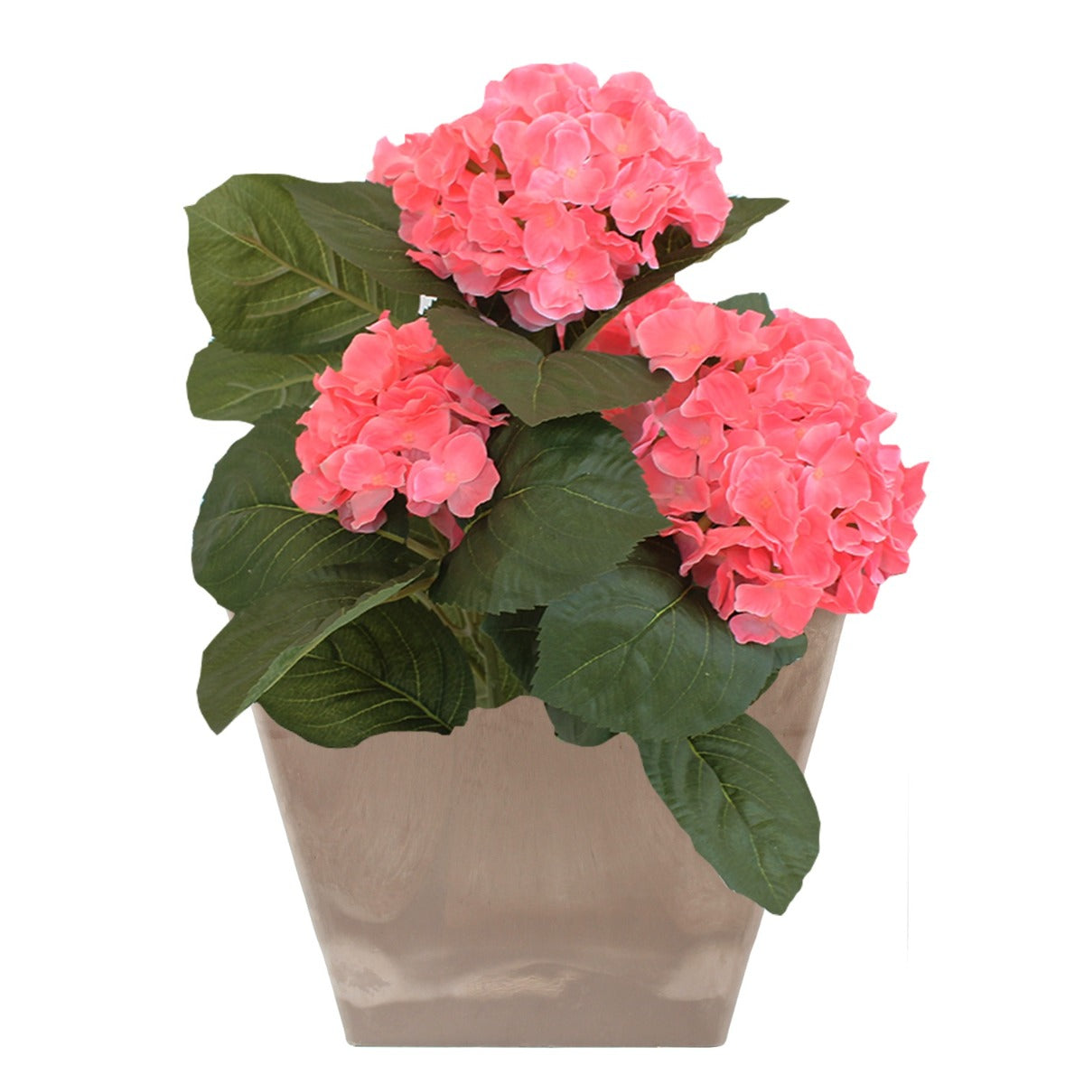 Blumentopf eckig 30 x 30 cm Ecostone Pflanzkübel Pflanztöpfe aus Recyclingmaterial Farbe Taupe