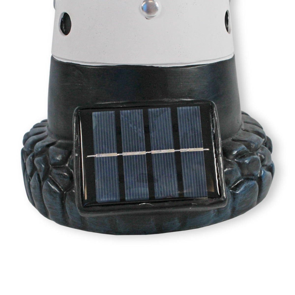 Solar Leuchtturm Roter Sand 50 cm Deko Leuchtturm mit Licht Maritime Deko Leuchtturm Solar