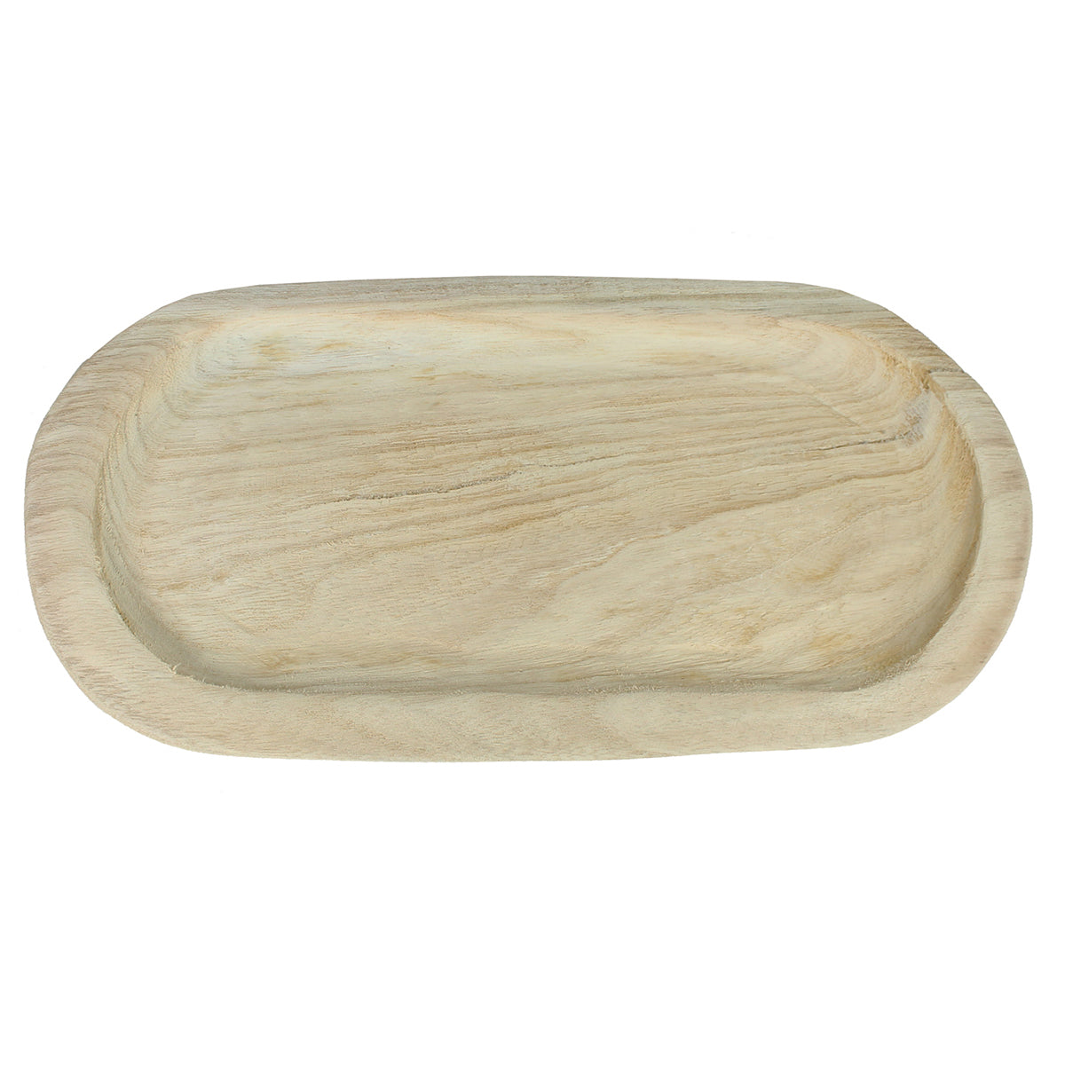 Holztablett oval 36 cm Holzschale Tischdeko Weihnachtsdeko Dekotablett naturbelassen
