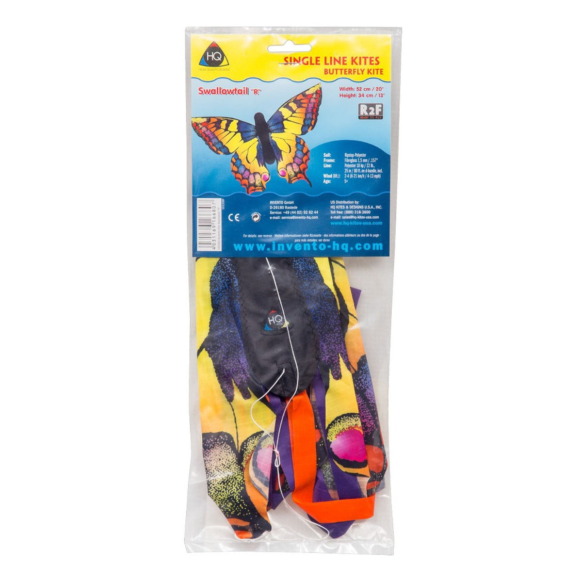 Kinderdrachen Einleiner Butterfly Kite Swallowtail R Schmetterling HQ Drachen