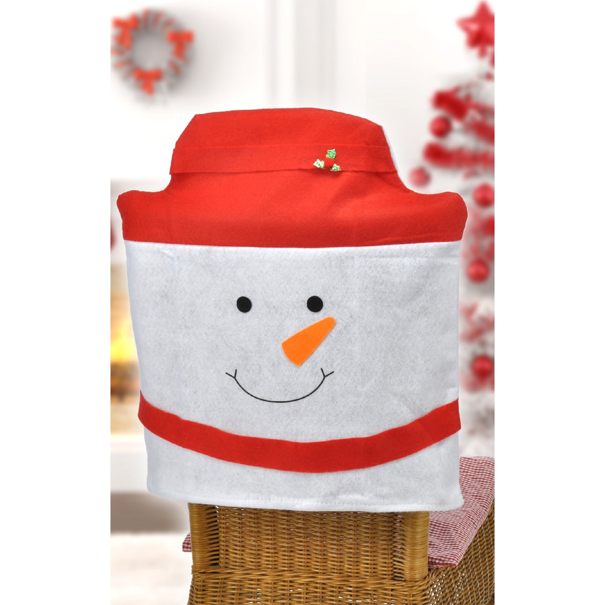 Stuhlhussen Weihnachten Kindergeburtstag Schneemann 4er Set Stuhl Hussen Weihnachtsdekko