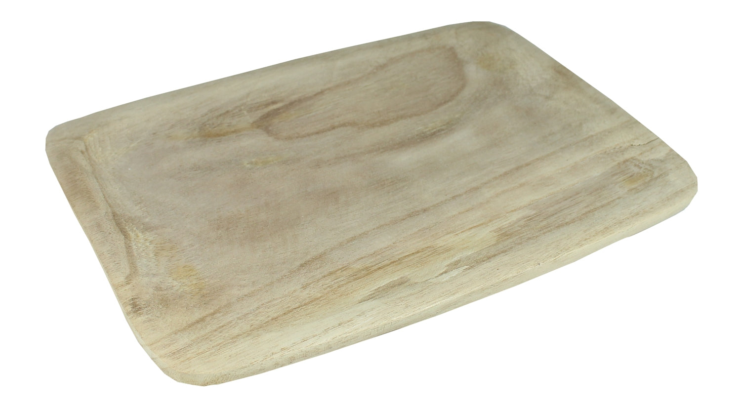 Holztablett eckig 30x23 cm Holzschale Tischdeko Weihnachtsdeko Dekotablett naturbelassen