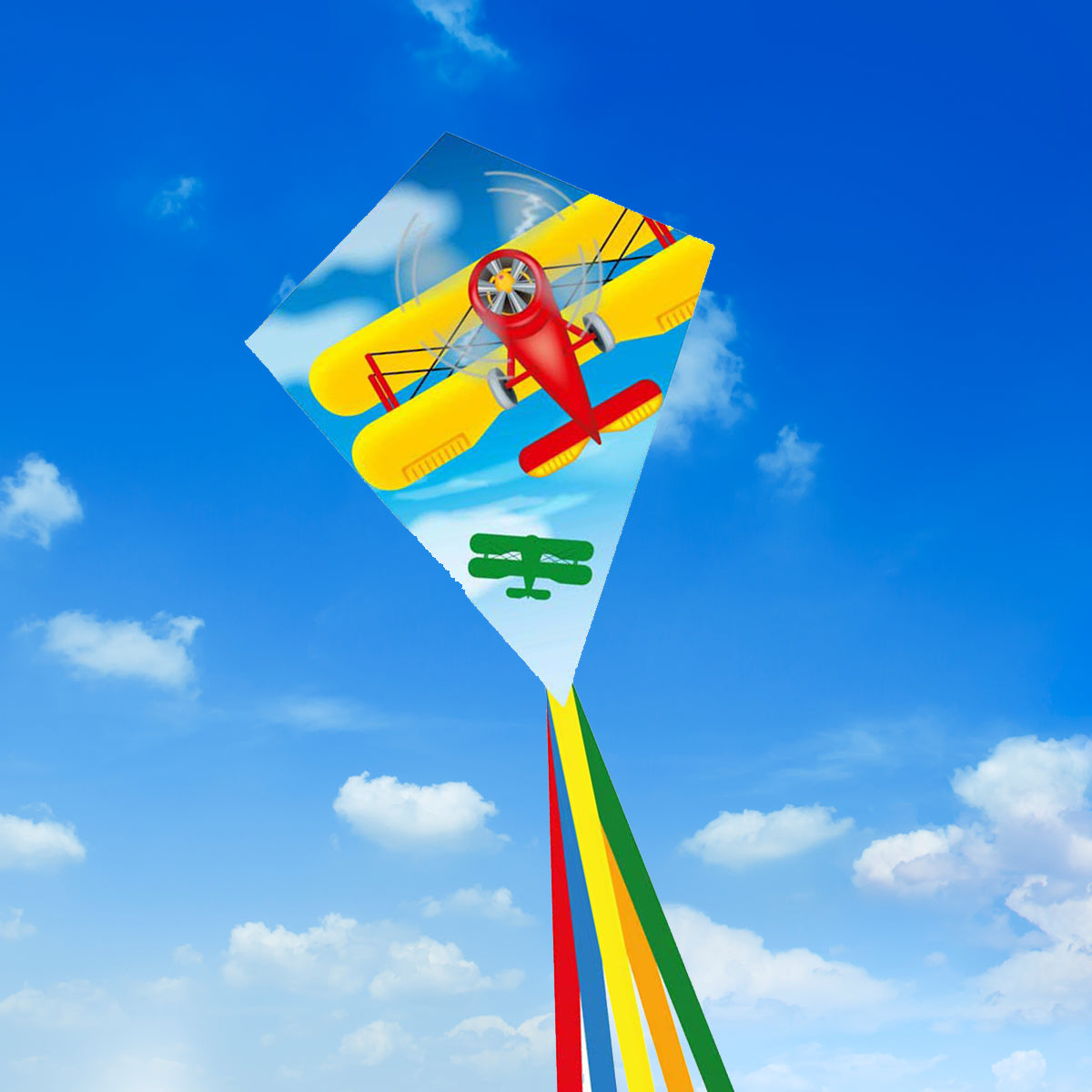 Kinderdrachen Einleiner Drachen HQ Eddy Classic Biplane 70 cm Flugdrachen