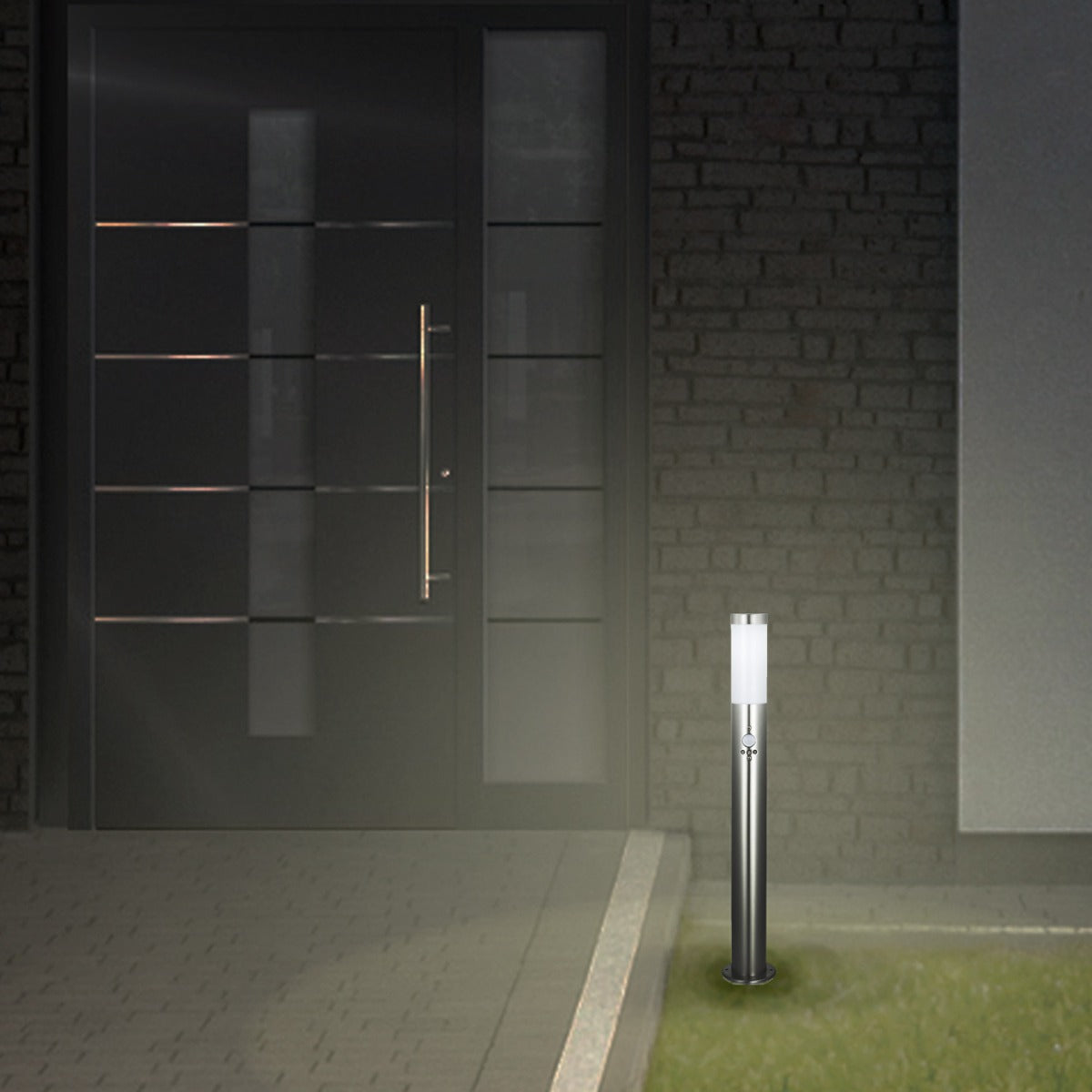 Wegeleuchte mit Bewegungsmelder Edelstahl Höhe 110 cm Gartenleuchte Gartenlampe