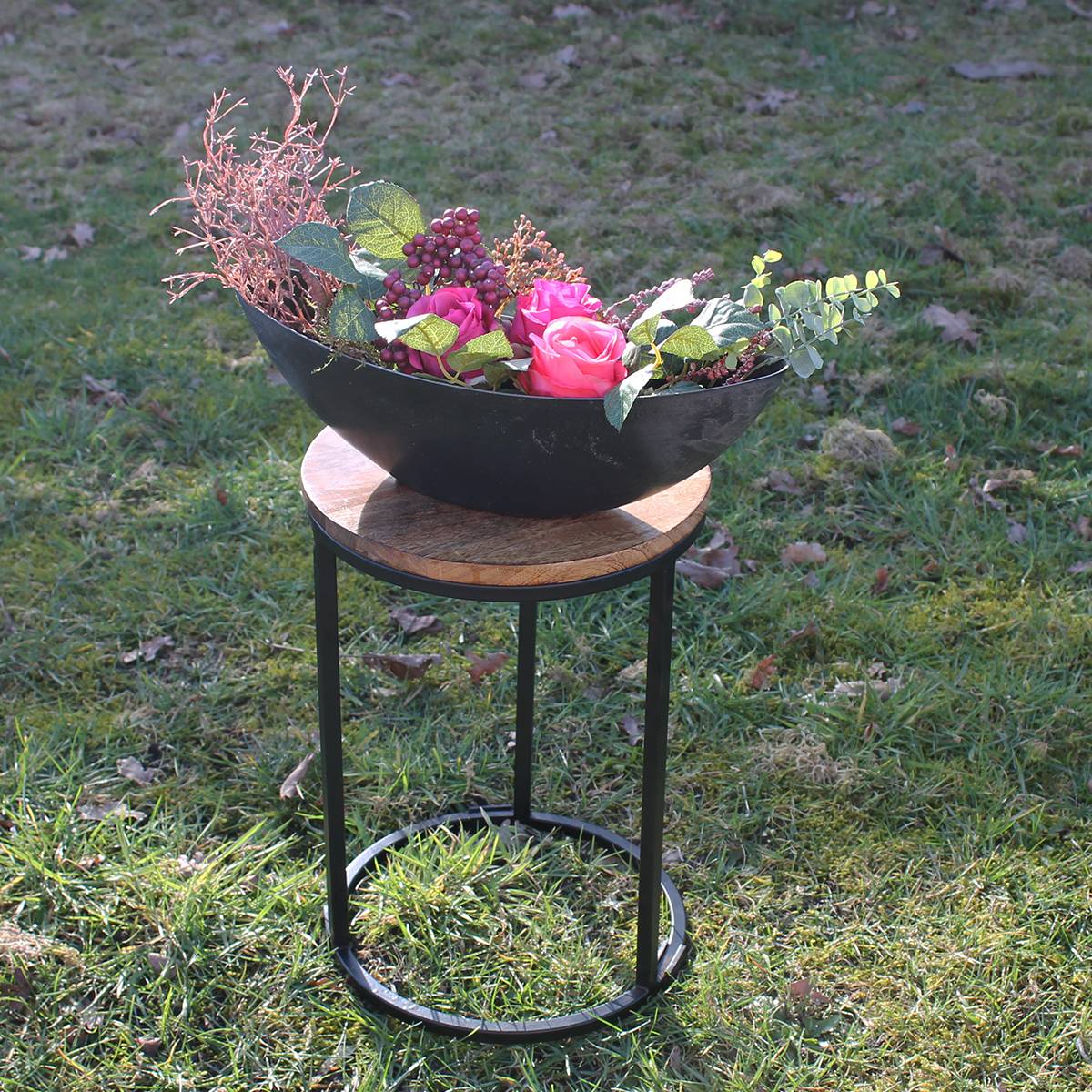 Blumentopf Pflanzschale "Boat" L Blumentopf anthrazit aus recyceltem Kunststoff