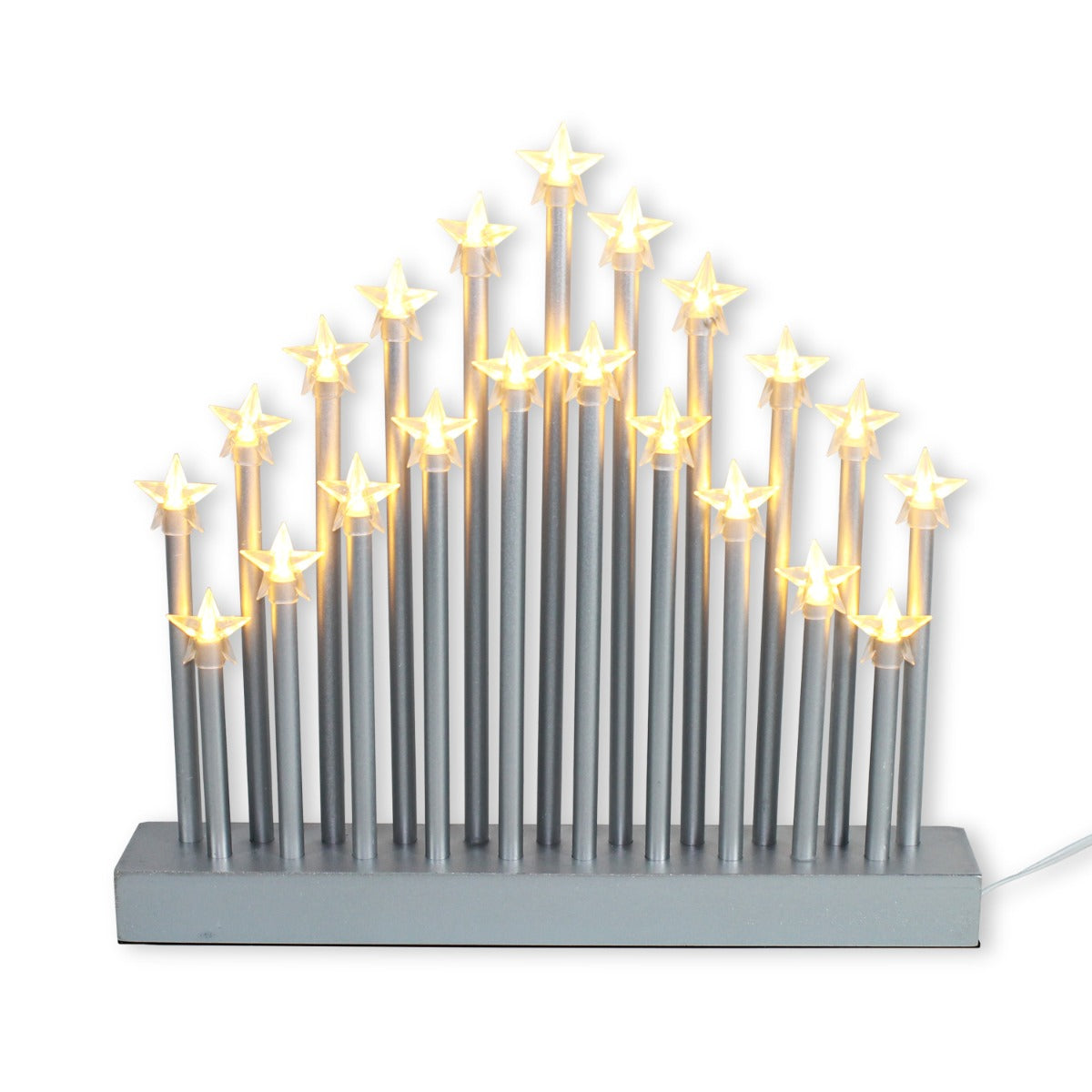 Stimmungsleuchter mit Strom 21 warm weißen LEDs Weihnachts Deko