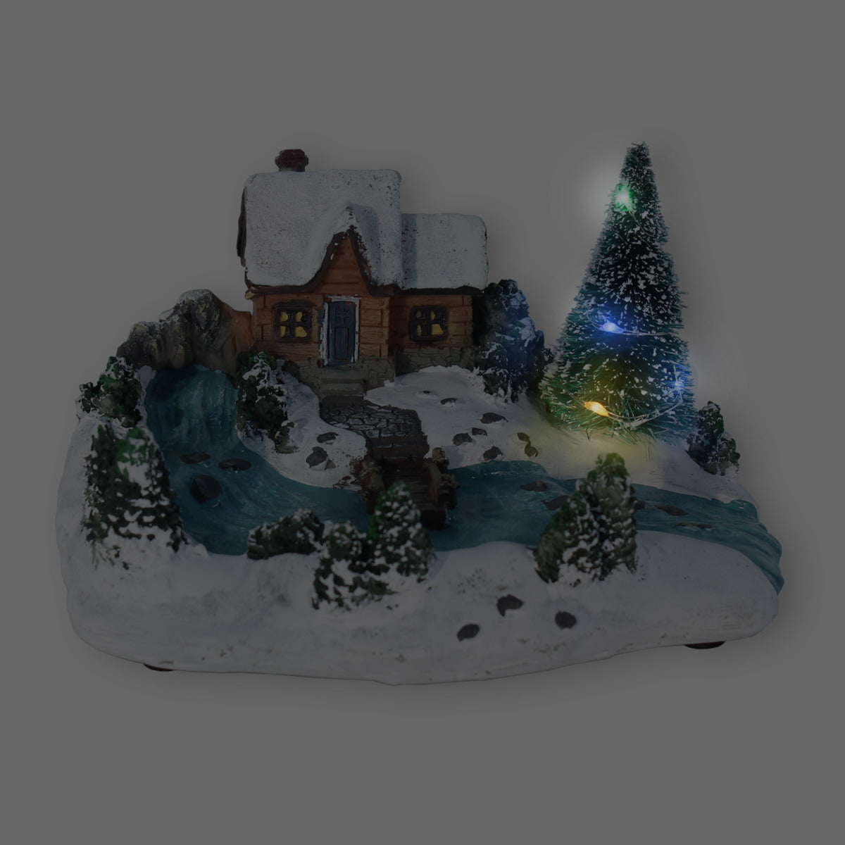 Weihnachtsstadt beleuchtet verschneite Weihnachtslandschaft beleuchtet Weihnachtsstadt LED Weihnachtsstadt