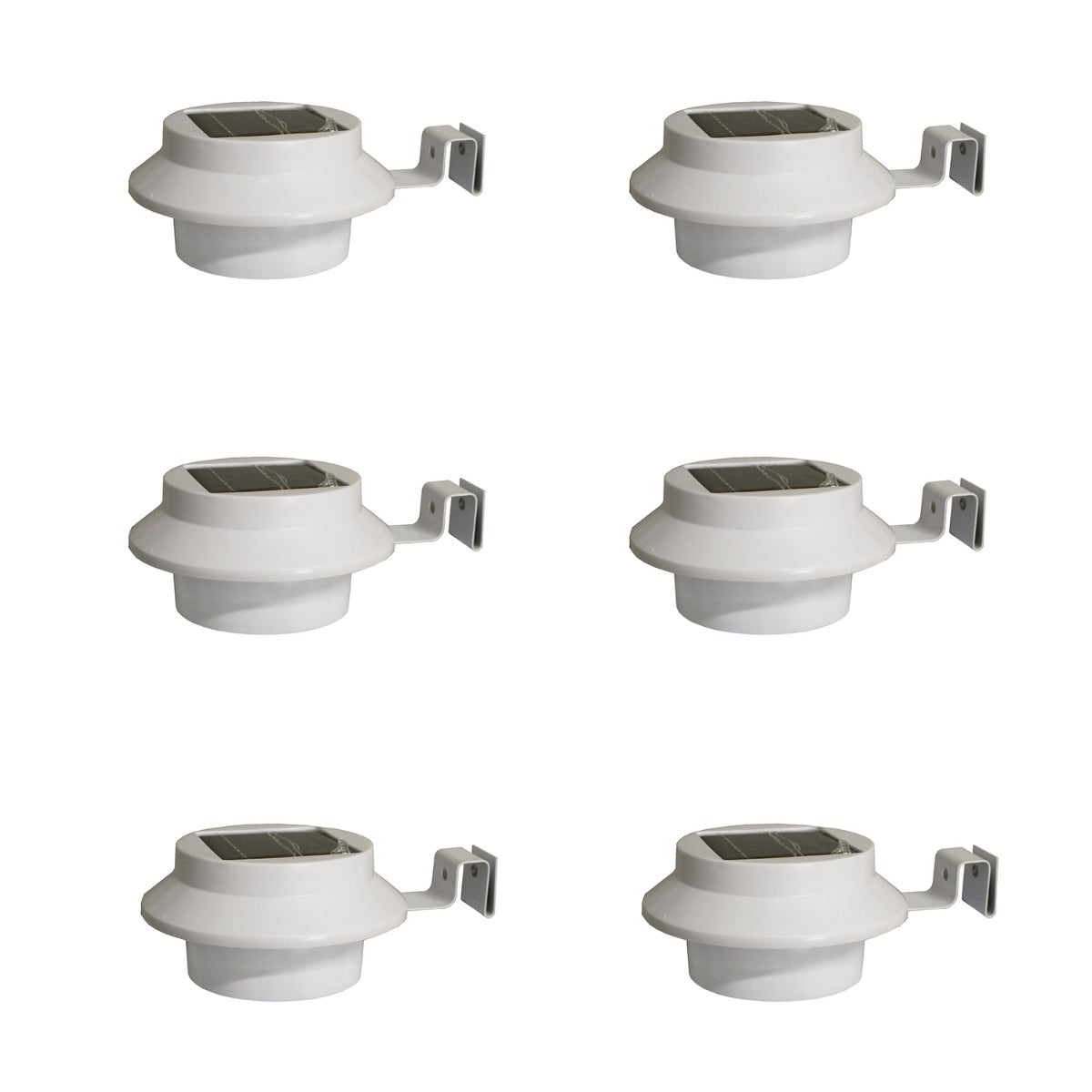 Solarleuchte Solar LED Dachrinnenleuchten weiß 6 Stück Dachrinnenbeleuchtung Solarleuchte